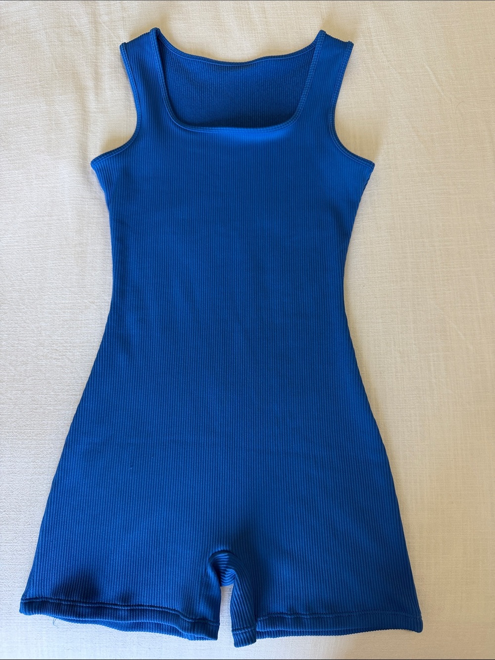 Target Blue Ribbed Tank Romper